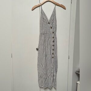 Urban Outfitters Black and White Striped Maxi Dress